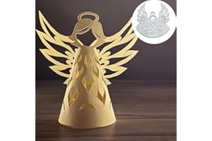 BeetirryHu Christmas Heart Angel Tealight Metal Die Cuts, Scrapbooking DIY Template, Art Deco Style