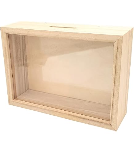 3 tirelires en bois à customiser 12 x 17 cm