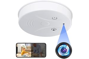NinjaCam Caméra Espion WiFi, 5G/2,4G WiFi Mini Camera Cachée Détecteur de Fumée HD 1080P Caméra de Surveillance sans Fil Micro Camera a Distance Discrete Enregistreur Nocturne Détection de Mouvement
