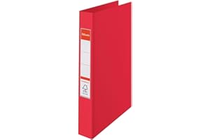 Esselte Raccoglitore a 4 anelli, Formato A4, Dorso 4.2 cm, Cartone rivestito in PP, Rosso VIVIDA, VIVIDA, 14462
