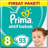 Prima Bebek Bezi Aktif Bebek 8 Beden 17+ Kg 3 * 31 93 Adet