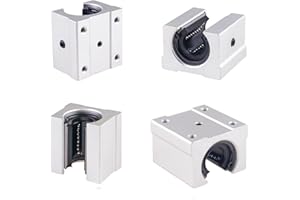 BEVDICNC SBR20UU - Bloques de rodamientos lineales (20 mm, 4 unidades)