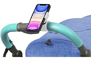 Damoaa Soporte movil para Carrito Bebe valido para Todo Tipo de telefonos moviles del Mercado Soporte movil Carro Bebe Soporte móvil Carrito Bebe Soporte movil Carrito Bebe (Blanco)