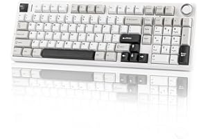 ‎EPOMAKER EPOMAKER X Aula F99 PRO bezprzewodowa klawiatura do gier, 8000 mAh, pokrętło, przełącznik smarowania, kremowa uszczelka, wymiana na gorąco, niestandardowa, 2,4 GHz/USB/BT, podświetlenie RGB, nasadka