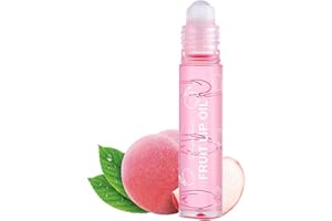 FELLFLYING Fruity Roll on Lip Gloss, Huile à Lèvres Baume à Lèvres Brillants à Lèvres Fruits Transparente, Glossy Lip Gloss Set pour Soin des Lèvres Et Garde Les Lèvres Hydratées