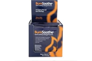 Reliance Medical Burnsoothe Cooling Gel Immediate Dressing For Burns In First Aid Sterile Burns Soothing, Non-Adherent, Non-Toxic, Minimize Trauma And Skin Damage, 10 Cm x 10 Cm, (Pack Of 10)