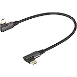AAOTOKK 90 Gradi USB 3.1 Tipo C Cavo Angolo Destro Sinistro 3.1 USB Tipo C Maschio 4K@60Hz Prolunga Cavo Supporta Ricarica,Da