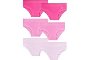 EMY Slip Bambina e Ragazza in Cotone Naturale – Confezione da 6 Pezzi Bianchi o Rosa – Morbidi, Traspiranti e Resistenti