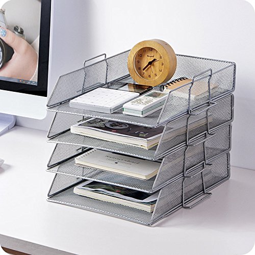 UWSZZ Malla de hierro met lico creativo archivos de Office se pueden superponer m ltiples escritorio bandeja de brazo de gesti n de documentos A4 negro UWSZZ Malla de hierro met lico creativo archivos de Office se pueden superponer m ltiples escritorio bandeja de brazo de gesti n de documentos A4 negro