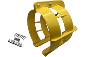 GHmarine PG0090 Propeller Safety Guard for 9.9-20 HP Outboards Marine Thruster Protective Cover 9 Inches Cage with Yellow Plastic