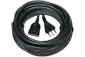 Prolunga Elettrica 10 Metri Brennenstuhl | Prolunga in Plastica Robusta e di Ottima Fattura | Cavo H05VV-F 3G1,5 | Spina IT 16A, Presa Bipasso IT 10/16 A 2P+T | Colore Nero