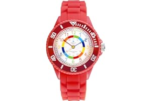 Alienwork Kids Reloj de Aprendizaje Infantil Niño Niña Tiempo de Aprender Impermeable 5 ATM