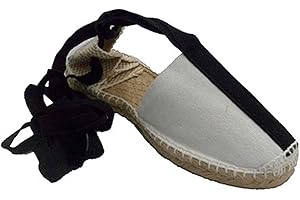 Made in Spain Alpargatas de Cintas Pastor Bailes regionales Blanco