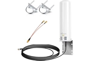 Nelawya 4G LTE Antenna High Gain 10-12dBi Long Range Outdoor Antenna with SMA Male Connector Aerial for Netgear Nighthawk M1 MR1100 Version MiFi Mobile Hotspot TP-LINK HUAWEI 4G LTE Router