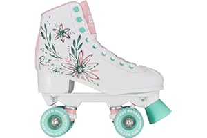 Rio Roller Flora Artist Patines 4 Ruedas, Rose Roller Skates Rio per Pattinaggio di Figura Ragazzo
