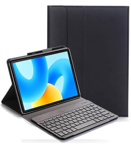 Étui Clavier Bluetooth Pour Honor Magic Pad 2 12,3'' - Clavier Amovible, Protection Multi-angles, Noir