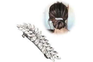 LJFEA Vintage Strass Cristallo Fermaglio per Capelli da Sposa