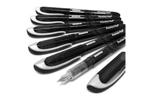 ZEBRA PEN Cebra Fuente - Desechables Pluma Estilográfica - Tinta Negra - Paquete de 6