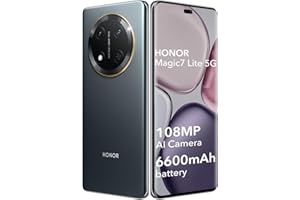 HONOR Magic7 Lite 5G Smartphone 8Go 256Go,108MP Triple Camera,120Hz 6.78" OLED Display,Batterie 6600mAh,IP65M，Android 14, NFC,Double Sim(sans Chargeur),Noir