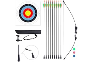 AUVIM 45" Bogen und Pfeil Set für Jugend Kinder Junior Anfänger Bogen Geschenk Outdoor Bogen Set 18 Lb für Teen Outdoor Sport