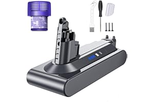 NZBS 6000mAh V10 Batería para Dyson V10 Animal, Absolute, Motorhead, Fluffy, Total Clean Aspiradora, 25,2V Batería de Repuesto para Dyson V10 con Filtro