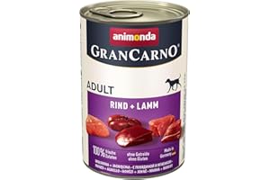 ANIMONDA VOM FEINSTEN Animonda Gran Carno - Cibo per Cani, manzo + agnello, 6 x 400 g