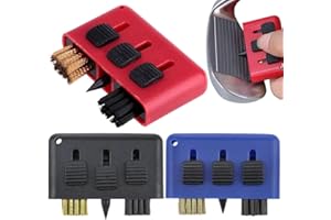 IKOPFLN 3 Stück GolfschläGer BüRste und Tasche Club Groove Reiniger Reinigungs Werkzeug Spitzer 3 im 1 Tasche Werkzeug Golf ZubehöR