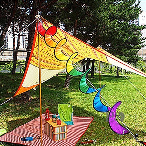 HENGSONG Wind Spinner Hanging Spinner Spiral Garden Outdoor Decor Colorful