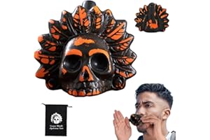 JOAASU Aztec Death Whistle, Aztec Whistles, Death Whistle Scream, Authentic Human Sounding Screams 125+ Decibels Loud, Aztec Ghost Whistles, 3D ScreamingWhistle with Storage Bag (Extremely Loud)