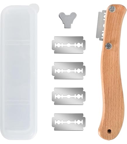2 Taglierini Per Pane Con Manico In Legno E 5 Lamette Di Ricambio In Acciaio Inossidabile - Lame Per Intaglio Impasto, Ideali Per Panettieri E Decorazione Pane - 4