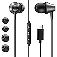 UGREEN USB-C Earphones In-ear Wired Headphones with Volume Control, USB Type-C Earbuds Noise-cancelling Microphone 10mm Driver, for iPhone 16 Series, Samsung S25/S24/S23 Series, iPad Pro, iPad Air,etc
