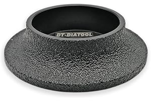 DT-Diatool Diamantschleifscheibe, 7,6 cm Durchmesser, für Beton, Marmor, Granit, Quarz-Profil, Schleifscheibe, schwarz, Demi-bullnose(H 15mm)