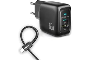 imuto Caricatore USB C 65W Power Delivery, PD e GaN Tech-Caricatore Compatto USB C & USB-A Caricabatterie per MacBook Pro 13", MacBook Air, MateBook, Huawei P40, Galaxy S21, Tablets, Laptops