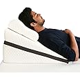 Metron Adjustable Height In 3-In-1 Bed Wedge Pillow For Acid Reflux Gerd For Back Support & Restful Sleep- Medium Firm Support-Medical-Grade Supportive Sponge -Size 24X24X12 Inches - Foam,Multicolor