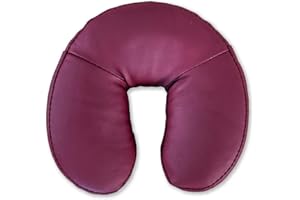 ZEN MASSAGE WARE ZEN - Cuscino viso premium per lettini massaggio - poggiatesta schiuma morbida con rivestimento similpelle - cuscino testa per lettini cosmetici, terapia & trattamento - accessori massaggi (bordeaux)