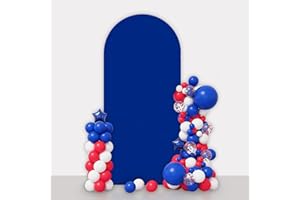 AIBIIN 0,8 x 1,8 m großer, königsblauer Hintergrund in Bogenform, runde Oberseite, Bogenrahmen, Abdeckung, 2-seitige Passform, Hintergrundständer für Hochzeitszeremonie, Geburtstag, Party, Babyparty,