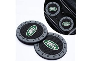 GZHGDOUX für Land Rover Auto Untersetzer, Silikon Getränkehalter Auto Untersetzer für Land Rover Discovery Range Rover Sport Defender Land Cruiser LR2 3 4, Anti-Rutsch Untersetzer Auto Innere Zubehör,2 Stück