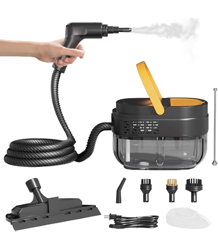 Nettoyeur Vapeur Portable HENYEER 2500W - 6 Vitesses, Réservoir 1200ml - Pour Salle De Bain Et Cuisine