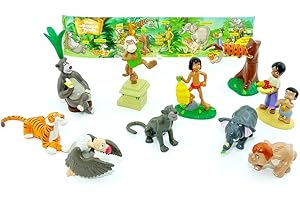 KINDER ÜBERRASCHUNG Set di personaggi di rabezahl e chef "Il libro della giungla". Tutti i personaggi più un foglietto illustrativo