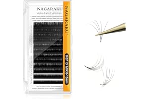 NAGARAKU Extension Ciglia Volume Russo 3D-20 Ciuffetti Ciglia Finte a Fentaglio Facile Risparmia Tempo Naturale Nero Easy Fan Eyelash Extension Ciglia Professionali Lash(0.07 D 8-15mm）