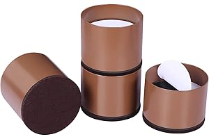 AIRUJIA 1.2 inch Furniture Risers, 2.4 inch Diameter Self-Adhesive Heavy Duty Bed Raisers Adds 1.2 inch Height to Beds Sofas Cabinets Supports 20,000 lbs, Round Brown