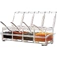 Set De 3 Pots à Épices En Acrylique Transparent Avec Cuillères - Boîtes à Condiments Pour Cuisine, Sel, Poivre, Sucre - Rangement Pratique Et Élégant