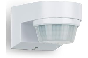 SEBSON PIR Sensor Outdoor IP65, Wall Surface-mounted, Programmable, Motion Sensor 240°, Range 8-14m (adjustable), LED Lights Compatible, 3-Wire