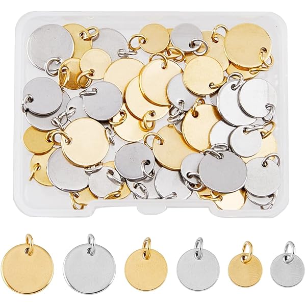 100 Pezzi Ciondoli Anti-scolorimento In Acciaio Inossidabile 316 Piccoli Ciondoli Fatti A Mano Ciondoli Artigianali Fai Da Te Gioielli Collane Accessori Per La Creazione Di Risultati - Italia - Foto 6