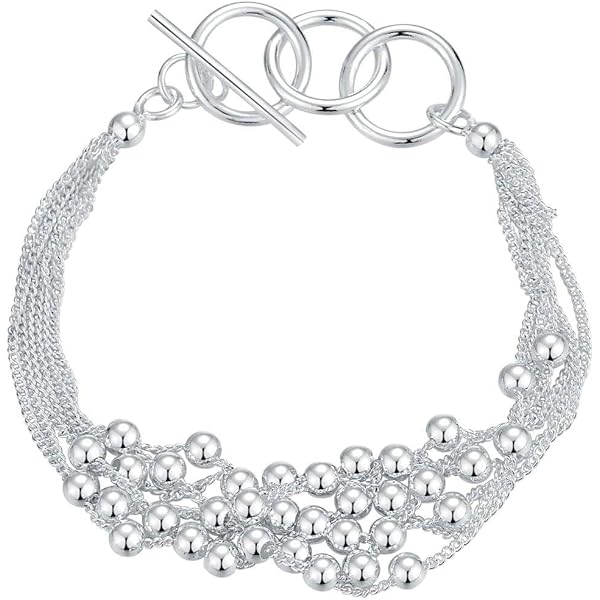 Onefeart 925 Argento Sterling Braccialetto Per le ragazze