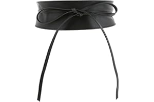 FASHIONGEN - Ceinture femme Obi en Véritable Cuir de Vachette Pleine Fleur, Ceinture pour robe, CASSIANE