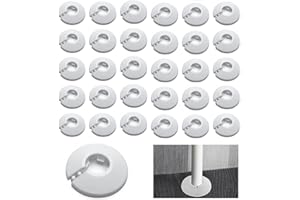 DNSHAN Lot de 30 cache-tuyaux, rosace simple pour tuyau de chauffage, rosace en plastique, cache-tuyau, cache-tuyau, rosace simple, manchon de tuyau, chauffage, radiateur - 16 mm
