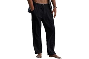 Aro Lora Męskie lniane spodnie do jogi luźne spodnie plażowe lekkie spodnie casual drawstrings spodnie elastyczny pas