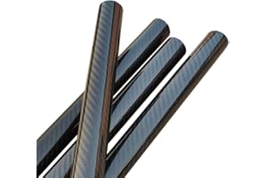 CHENWN (2 Stück) 3K-Kohlefaser-Rohre, Länge 500 mm, Außendurchmesser 5 mm, Innendurchmesser 3 mm, Köper glänzend, für Drohnenrahmen