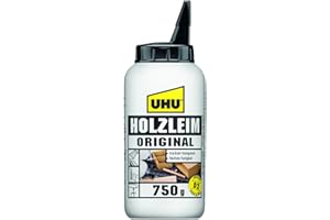 ‎UHU UHU Holzleim Original Flasche, Universeller Weißleim - geeignet für alle üblichen Holzarten und -verklebungen, 750 g